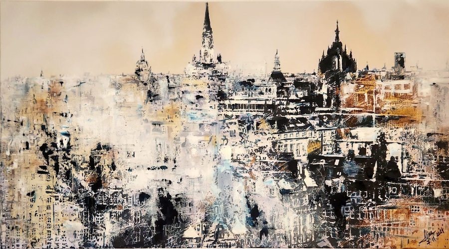 ArteDiAlina.com painting: Memories of Edinburgh